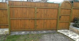 Купить распашные ворота деревянные Курган, цена от 2710 руб.